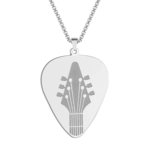 Sopodbacker Halskette Ketten Schmuck Herren Frauen Anhänger Necklace Halskette Gitarre Anhänger Musiker Männer Frauen Weiß Sopodbacker Halskette Ketten Schmuck Herren Frauen Anhänger Necklace Halskette Gitarre Anhänger Musiker Männer Frauen Weiß von Sopodbacker