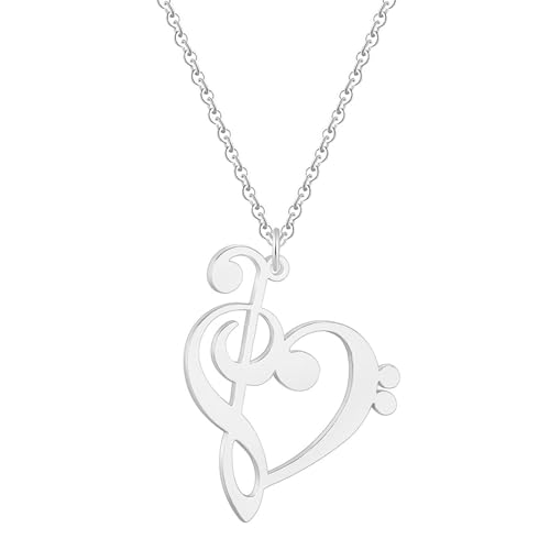 Sopodbacker Halskette Ketten Schmuck Herren Frauen Anhänger Necklace Halskette Musik Note Anhänger Schmuck Männer Und Frauen Retro Party Geometrisch Punk 银色 Sopodbacker Halskette Ketten Schmuck Herren Frauen Anhänger Necklace Halskette Musik Note Anhänger Schmuck Männer Und Frauen Retro Party Geometrisch Punk 银色 von Sopodbacker