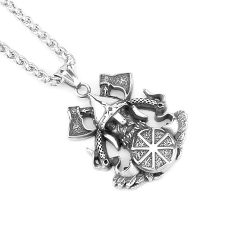 Sopodbacker Halskette Ketten Schmuck Herren Frauen Anhänger Necklace Wikinger Anhänger Rune Amulett Halskette Accessoires Halskette Schmuck Männer Und Frauen Punk Geometrie von Sopodbacker