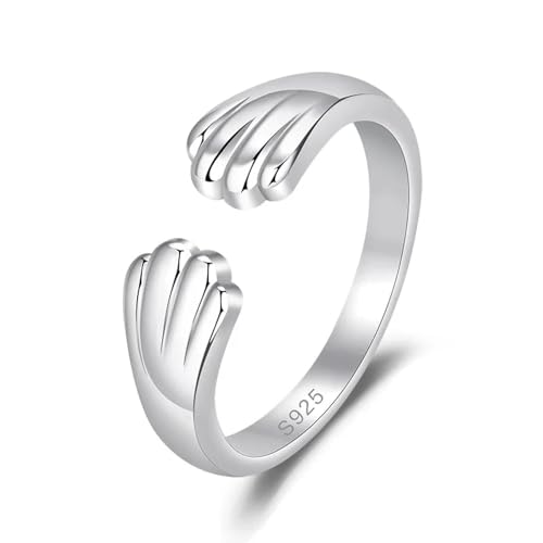Sopodbacker Rings Ring Ringe Damen Bijouterie Herren Niedliche Katze Pfotenabdruck Ring Für Frauen Männer Eng Design Offene Ringe Gothic von Sopodbacker