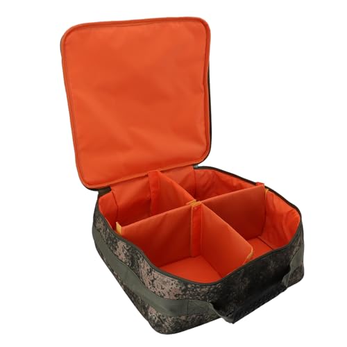 Sorandy Fischerei -Rollen -Hülle Tackle -Aufbewahrungstasche mit 4 Verstellbaren Fächern Gepolsterten Schutz für Fliegenrining -Guss -Trolling -Rollen Organizer (Fischerei Camouflage) von Sorandy