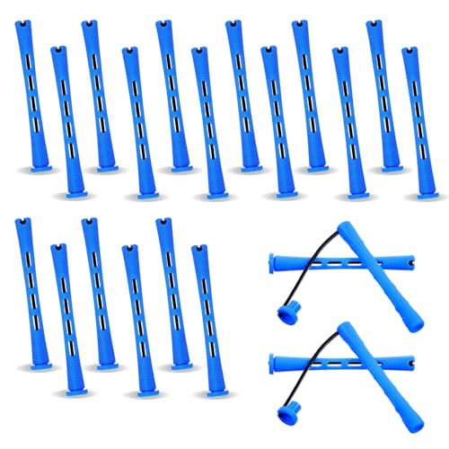 20 Stück Dauerwellen Wickler Lockenwickler Dauerwelle Klein Haarwickler Kurze Haare Blau Kleine Locken Styling Tools Haarwelle Stangen für Damen Lange Kurze Haare von Sorcristy