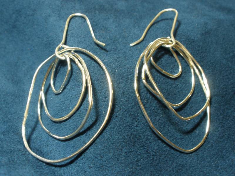 sterling Silber Verschachtelt Creolen sterling Silber Verschachtelt Creolen von SoreThumbSilver