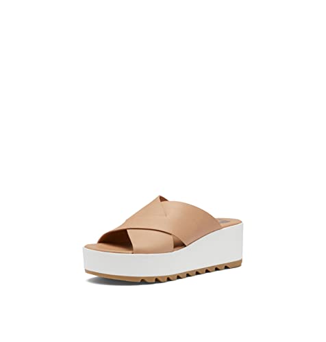 SOREL Damen Cameron Flatform Mule Sandalen, Honest Beige, Meersalz, 39.5 EU von Sorel