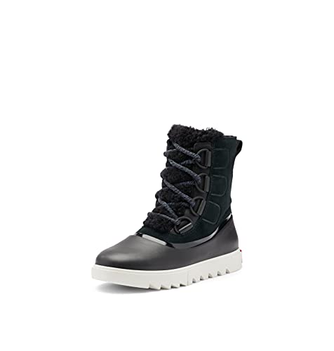 SOREL Women's Joan of Arctic Next Lite Boot — Black, Sea Salt — Waterproof Leather & Suede Snow Boots — Size 9.5 von Sorel