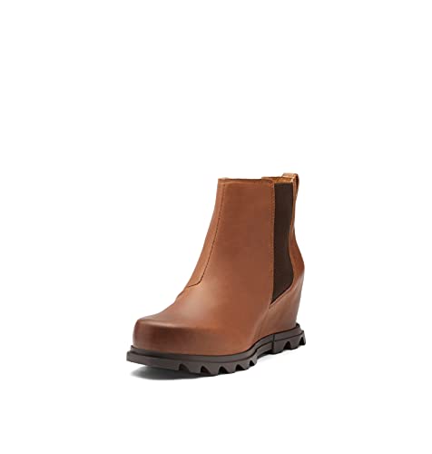 SOREL Women's Joan of Arctic Wedge III Chelsea Boot — Hazelnut, Blackened Brown — Waterproof Leather Wedge Boots — Size 9 von Sorel