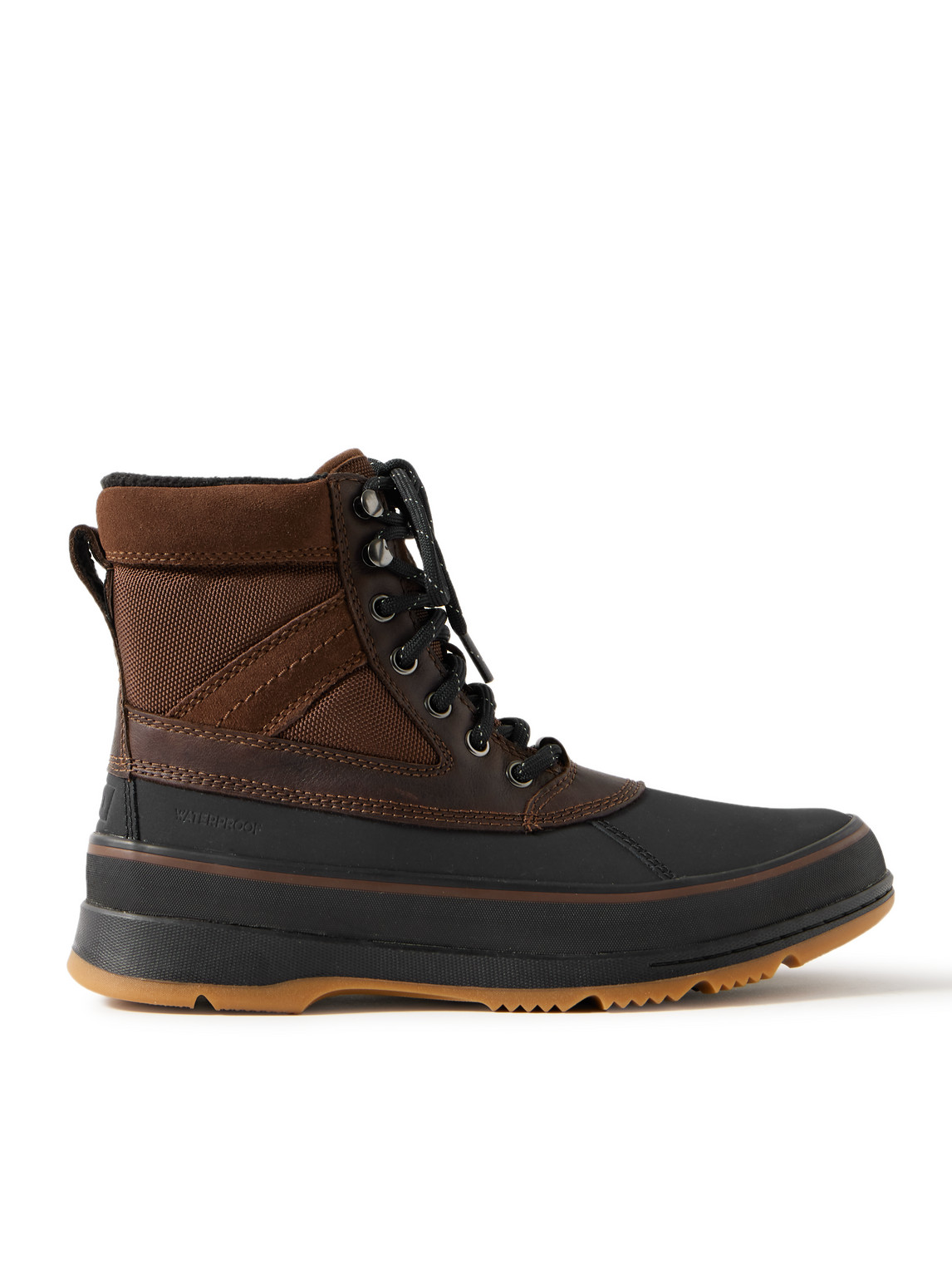 Sorel - Ankeny™ II Leather- and Suede-Trimmed Nylon and Rubber Boots - Men - Brown - US 12 von Sorel