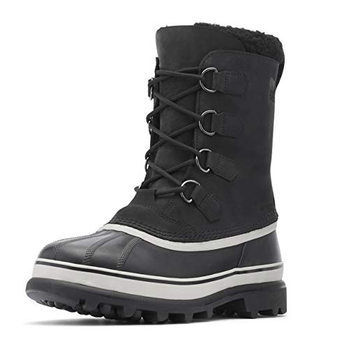 Sorel Caribou wasserdichte Schneestiefel für Herren, Schwarz (Black x Dark Stone), 40.5 EU von Sorel