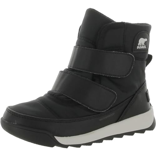 Sorel Kinder Unisex Winterstiefel, CHILDRENS WHITNEY II STRAP WP , Schwarz X Sea Salt , 29 EU von Sorel