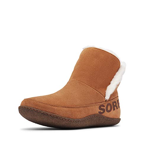 Sorel NAKISKA BOOTIE Hausschuhe Stiefel für Damen, Braun (Camel Brown x Natural), 36 EU von Sorel