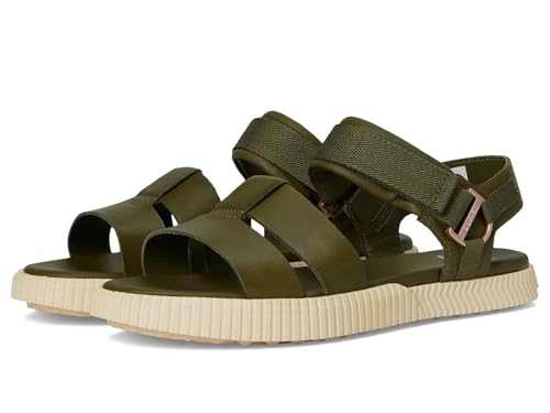 Sorel Damen Ona Ave Knöchelriemen Flache Sandale, Utility Green,Bleached Ceramic, 42 EU von Sorel
