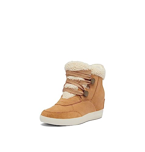 Sorel Women's Out N About Cozy Wedge Boots, Tawny Buff, Sea Salt, 40 EU von Sorel