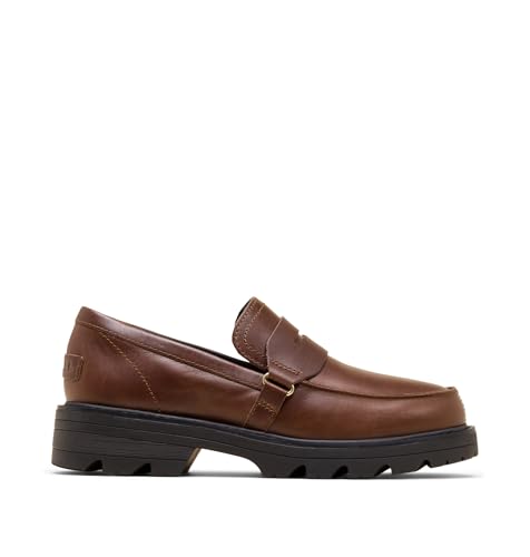 Sorel Damen Revel Ave Loafer Slipper, Tabak/Schwarz, 36.5 EU Sorel Damen Revel Ave Loafer Slipper, Tabak/Schwarz, 36.5 EU von Sorel