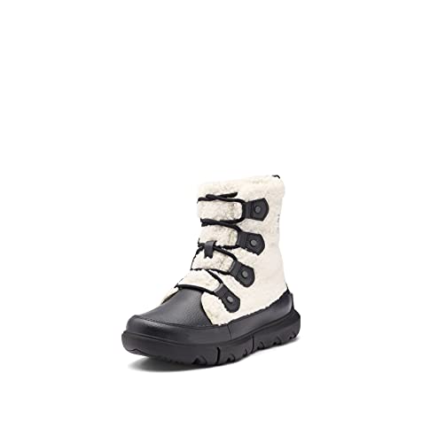 Sorel Explorer II Joan Damen-Stiefel, kuschelig, Schwarz, Meersalz, 40.5 EU von Sorel