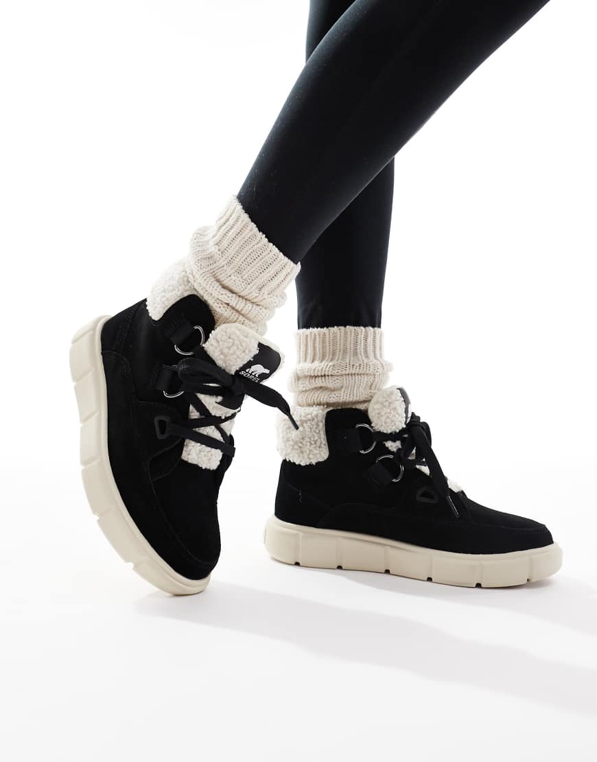 Sorel - Explorer III NW - Wanderschuhe zum Schnüren in Schwarz und Cremeweiß von Sorel