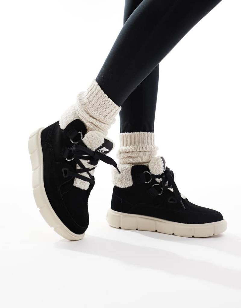 Sorel - Explorer III NW - Wanderschuhe zum Schnüren in Schwarz und Cremeweiß von Sorel