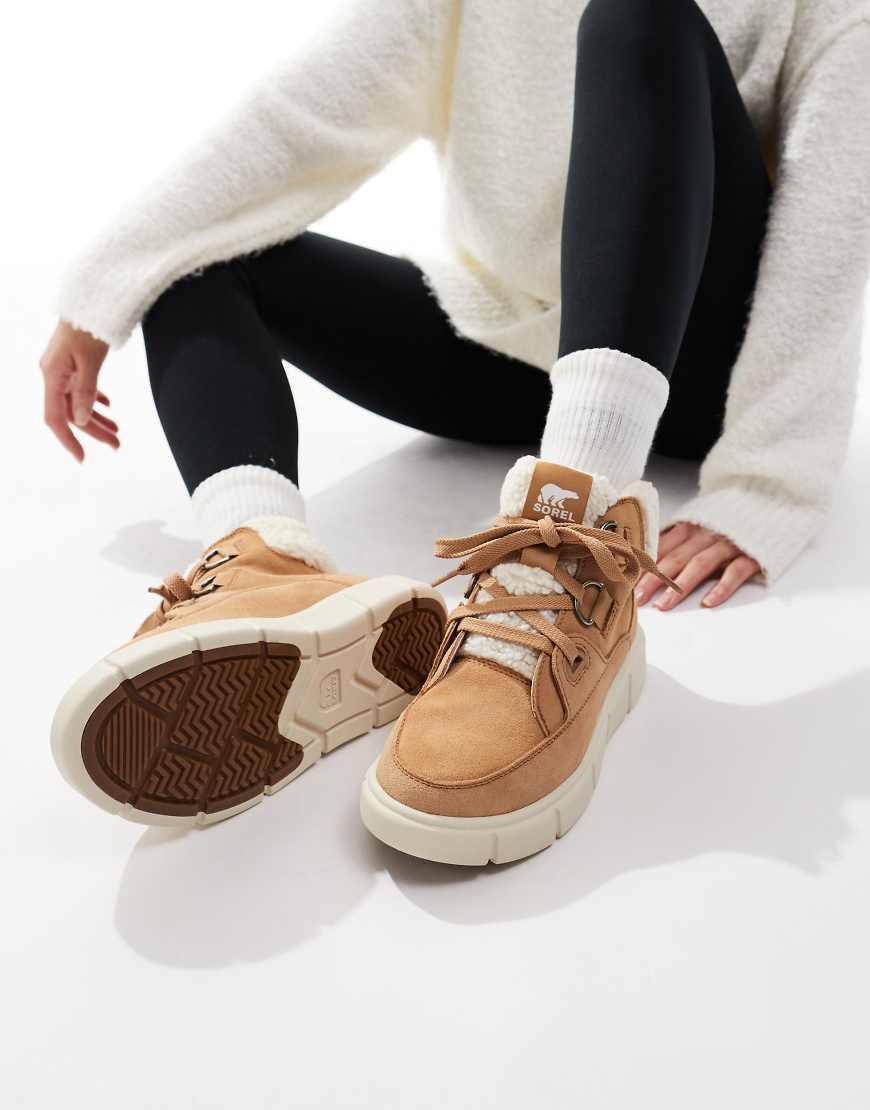 Sorel - Explorer III NW - Wanderstiefel zum Schnüren in Hellbraun und Cremeweiß-Brown von Sorel