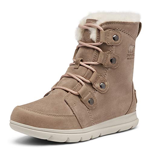 Sorel Explorer Joan Waterproof wasserdichte Winterstiefel für Damen, Braun (Ash Brown), 36 EU von Sorel