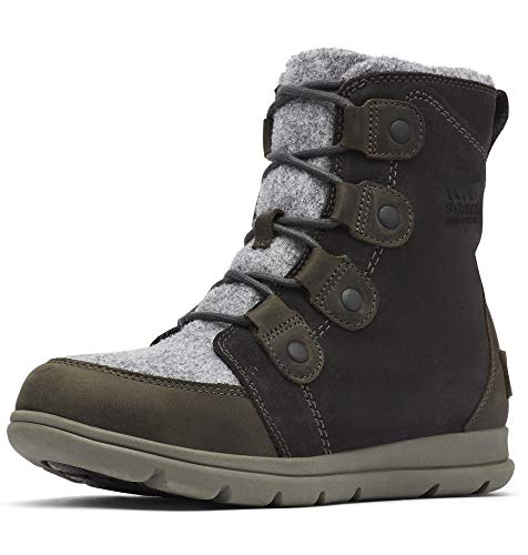 Sorel Explorer Joan Waterproof wasserdichte Winterstiefel für Damen, Grau (Coal), 36.5 EU von Sorel