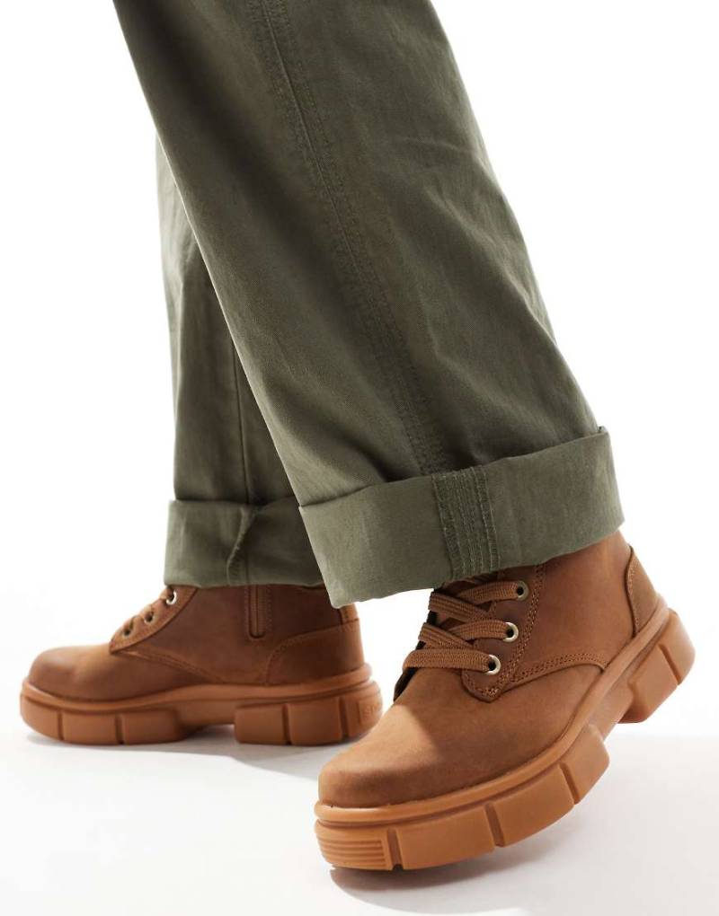 Sorel - Explorer STRT - Schnürstiefel aus Leder in Samtbraun mit Gummisohle von Sorel