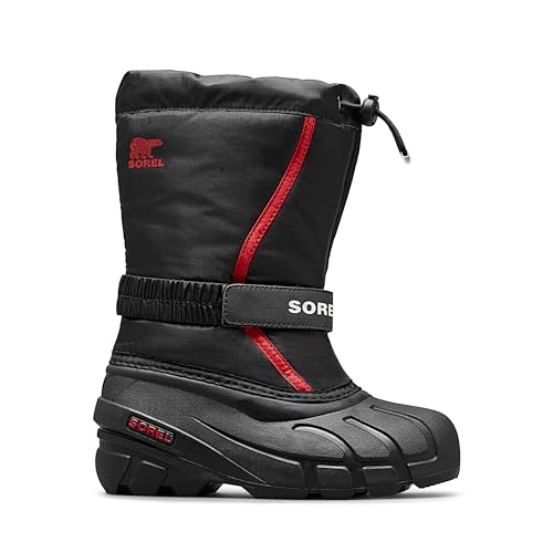 Sorel Flurry Schneestiefel, Black/Bright Red, 32 EU von Sorel