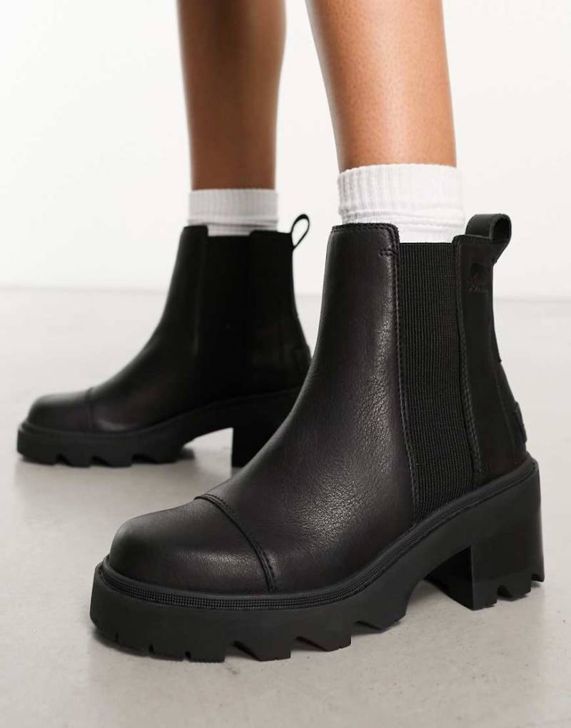 Sorel - Joan Now - Chelsea-Stiefel in Schwarz mit Absatz von Sorel
