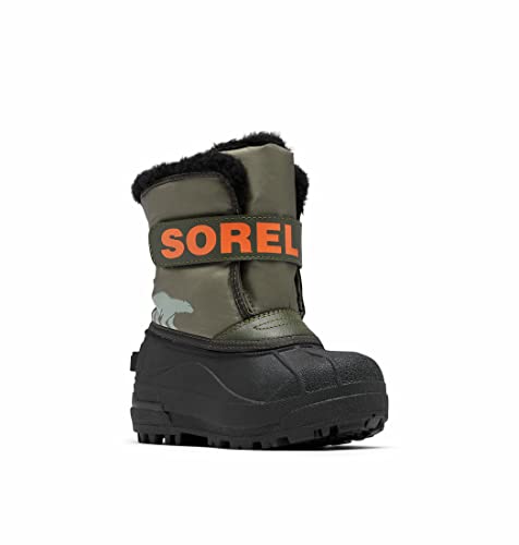 Sorel KIDS SNOW COMMANDER Schneestiefel für Unisex Baby, Grün (Stone Green x Alpine Tundra) - Children, 30 EU von Sorel