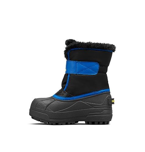 Sorel KIDS SNOW COMMANDER Schneestiefel für Unisex Baby, Schwarz (Black x Super Blue) - Children, 25 EU von Sorel