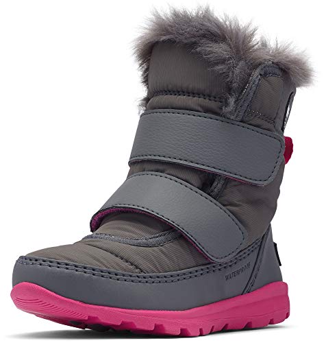 Sorel Kinder Childrens Whitney Strap Klettverschlussstiefel, grau (quarry)/pink (ultra pink), Größe: 31 von Sorel