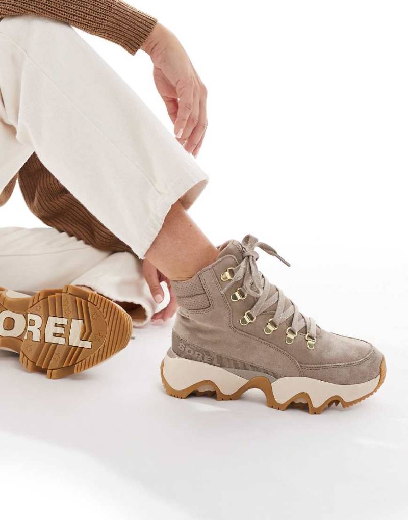 Sorel - Kinetic Impact Conquest Plus - Wanderschuhe in Taupe und Gummi-Beige-Brown Sorel - Kinetic Impact Conquest Plus - Wanderschuhe in Taupe und Gummi-Beige-Brown von Sorel