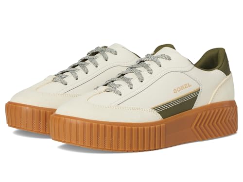 Sorel Ona Ave T-Toe Damen-Sneaker, Kreide/Utility Green, 38 EU von Sorel