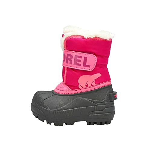 Sorel KIDS SNOW COMMANDER Schneestiefel für Unisex Kinder, Rot (Tropic Pink x Deep Blush) - Toddler, 23 EU von Sorel