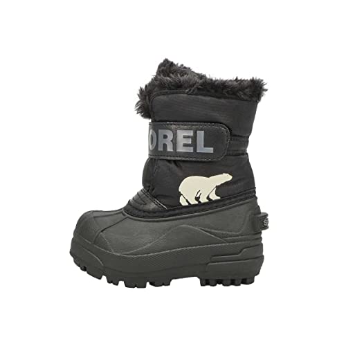 Sorel KIDS SNOW COMMANDER Schneestiefel für Unisex Kinder, Schwarz (Black x Charcoal) - Toddler, 22 EU von Sorel