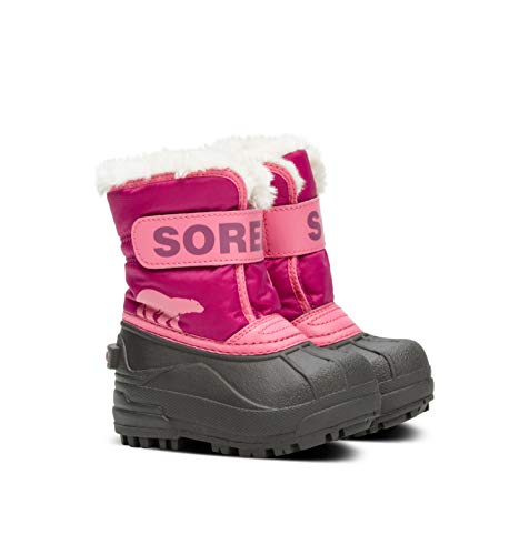 Sorel KIDS SNOW COMMANDER Schneestiefel für Unisex Kinder, Rot (Tropic Pink x Deep Blush) - Toddler, 24 EU von Sorel