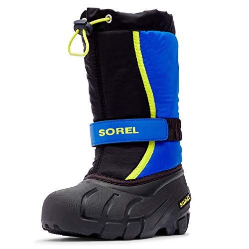 Sorel KIDS FLURRY Schneestiefel für Unisex Baby, Schwarz (Black x Super Blue) - Children, 26 EU von Sorel