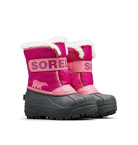 Sorel KIDS SNOW COMMANDER Schneestiefel für Unisex Baby, Rot (Tropic Pink x Deep Blush) - Children, 25 EU von Sorel