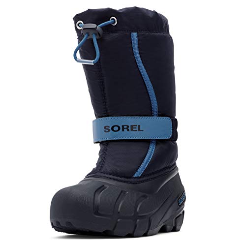 Sorel KIDS FLURRY Schneestiefel für Unisex Kinder, Blau (Collegiate Navy x Atmosphere) - Youth, 33 EU von Sorel