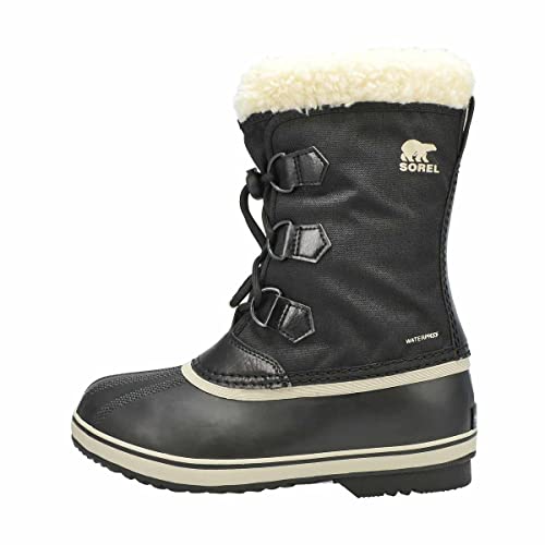 Sorel KIDS YOOT PAC NYLON WATERPROOF Schneestiefel für Unisex Kinder, Schwarz (Black) - Youth, 37 EU von Sorel