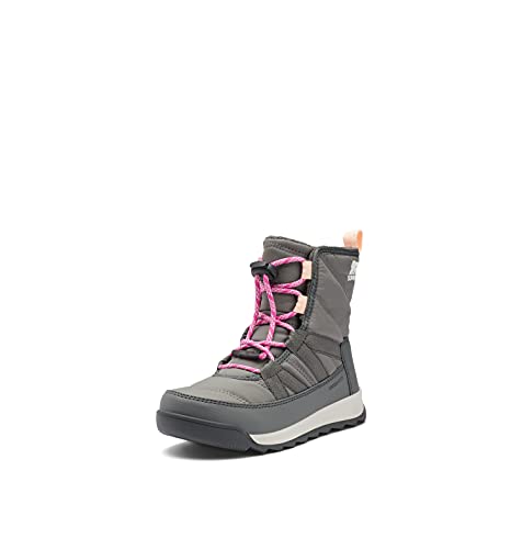 Sorel KIDS WHITNEY II SHORT LACE WATERPROOF Winterstiefel für Unisex Kinder, Grau (Quarry x Grill) - Youth, 34 EU von Sorel