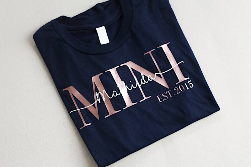 Mini Shirt Mit Namen | Kindershirt Partnerlook Mom & Dad Familienlook von SorellaShirts