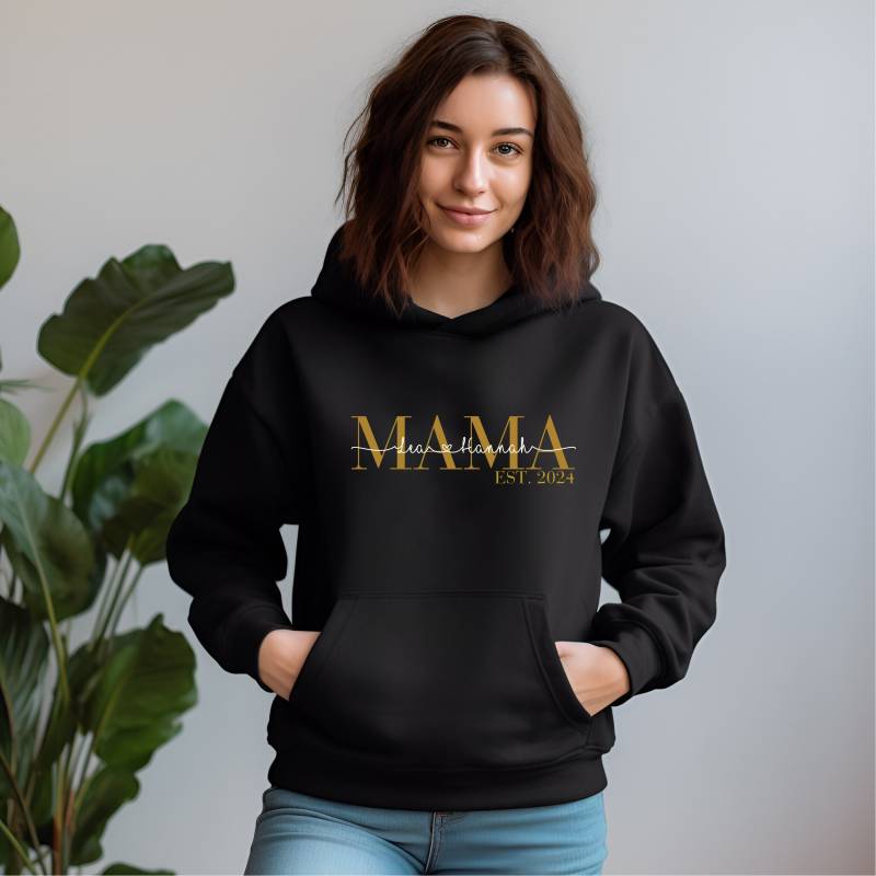Personalisierter Mama Hoodie Mit Kindernamen | Mom Shirt Für Mama, Mom, Oma, Tante Etc. Zum Muttertag von SorellaShirts