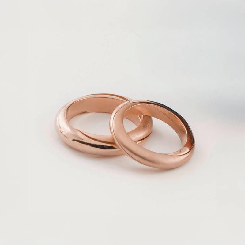 Möbius Infinity Ring | Personalisierte Solid 9 Karat Rose Gold Versteckte Nachricht Ehering Benutzerdefinierte Für Paare von SoremiJewellery
