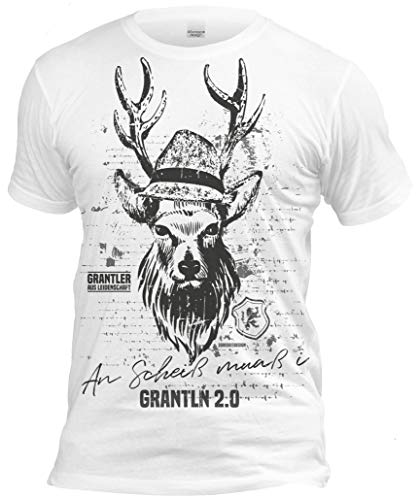 T-Shirt Auswahl Oktoberfest Tshirt Herren Volksfest Trachtenshirt Grantln 2.0 - An Scheiß muaß i in: Weiss von Soreso Design