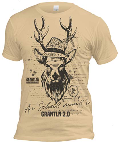 T-Shirt Auswahl Oktoberfest Tshirt Herren Volksfest Trachtenshirt Grantln 2.0 - An Scheiß muaß i in: Sand von Soreso Design