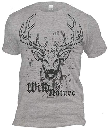 T-Shirt Auswahl Oktoberfest Tshirt Herren Volksfest Trachtenshirt Wild Nature in: dunkelgrau von Soreso Design