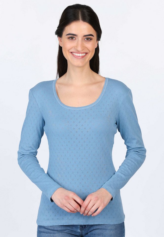 Sorgenfri Sylt Langarmshirt Malin Ajour-Strickdetails von Sorgenfri Sylt