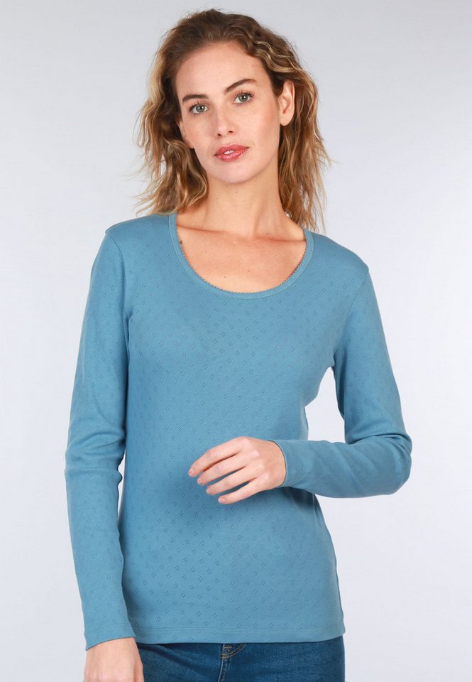 Sorgenfri Sylt Langarmshirt Malin Ajour-Strickdetails von Sorgenfri Sylt