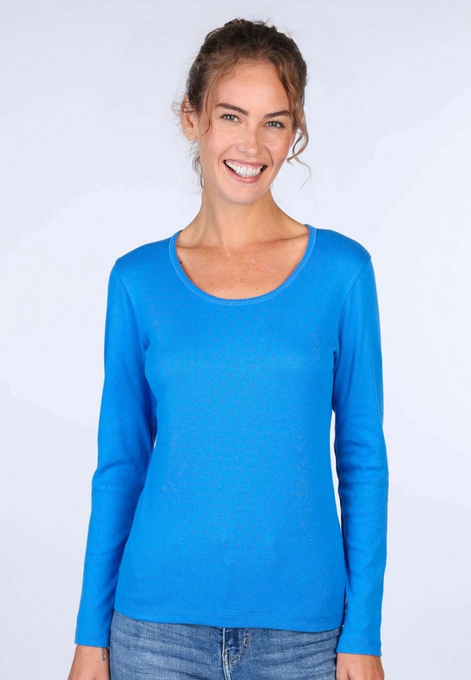 Sorgenfri Sylt Langarmshirt Malin Ajour-Strickdetails von Sorgenfri Sylt