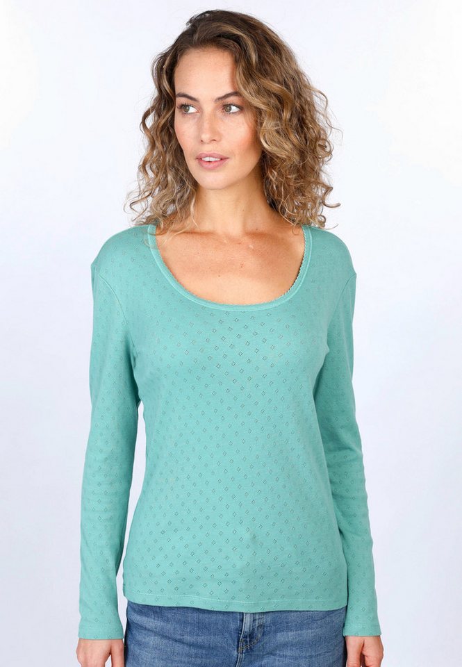 Sorgenfri Sylt Langarmshirt Malin Ajour-Strickdetails von Sorgenfri Sylt