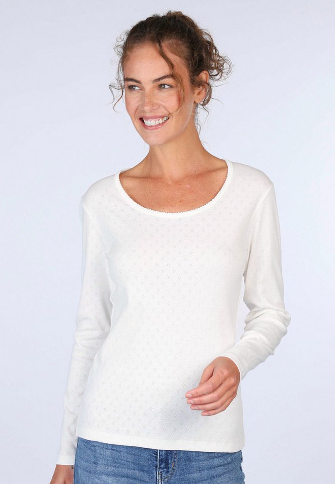 Sorgenfri Sylt Langarmshirt Malin Ajour-Strickdetails von Sorgenfri Sylt